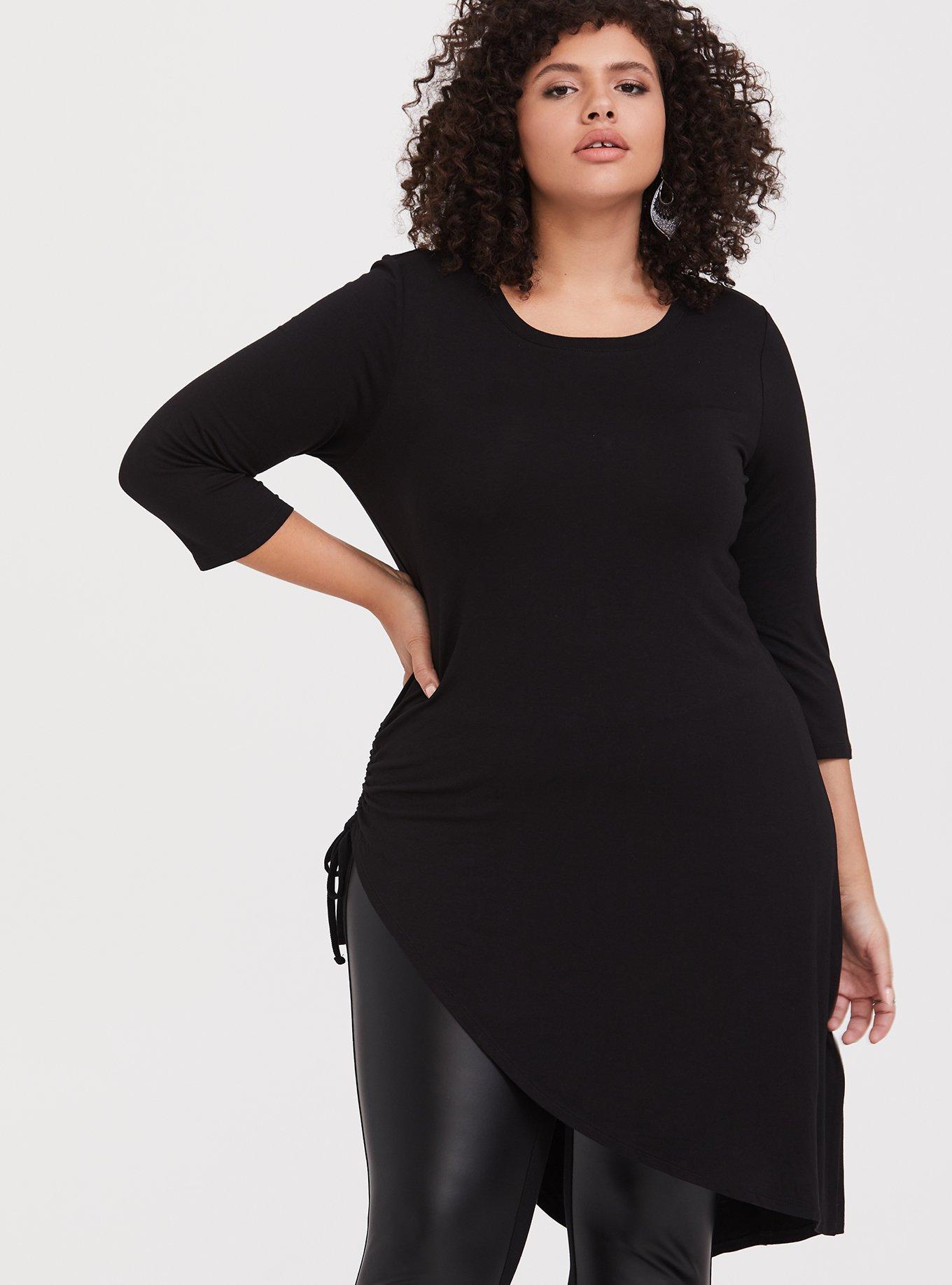 Her Universe Disney Maleficent 2 Wing Back Black Asymmetrical Top, DEEP BLACK, alternate