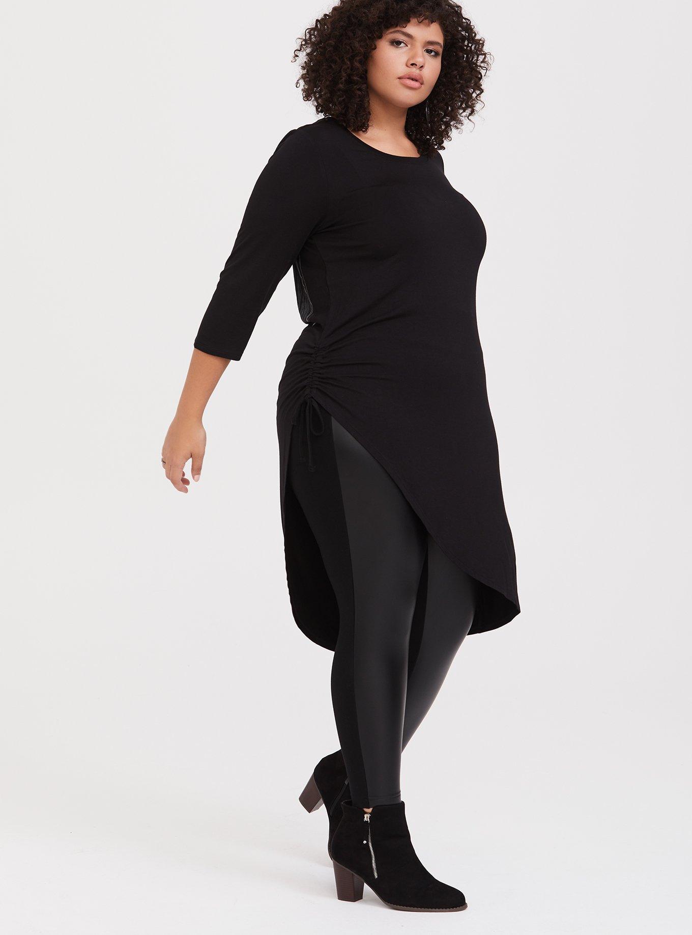 Her Universe Disney Maleficent 2 Wing Back Black Asymmetrical Top, DEEP BLACK, alternate