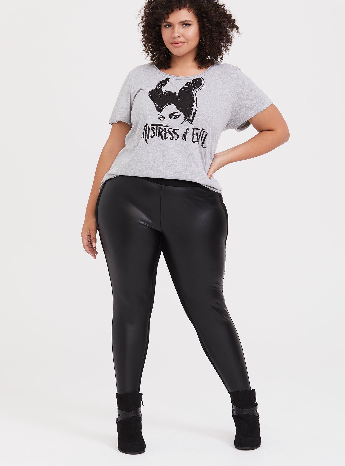 Her Universe Disney Maleficent 2 Mistress of Evil Grey Shredded Top, HEATHER GREY, alternate