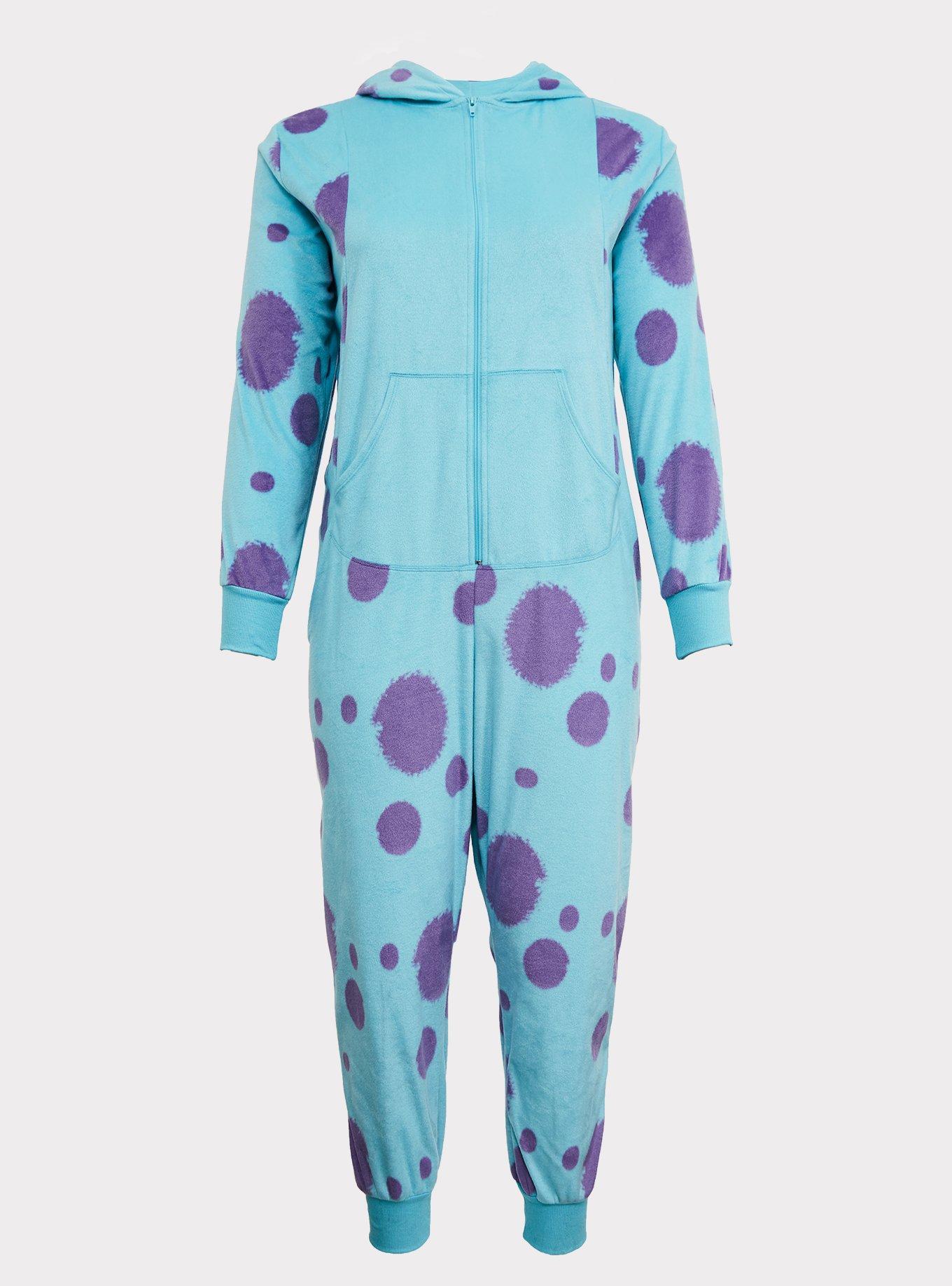 Plus Size - Disney Pixar Monsters, Inc. Sulley Aqua Fleece Onesie - Torrid