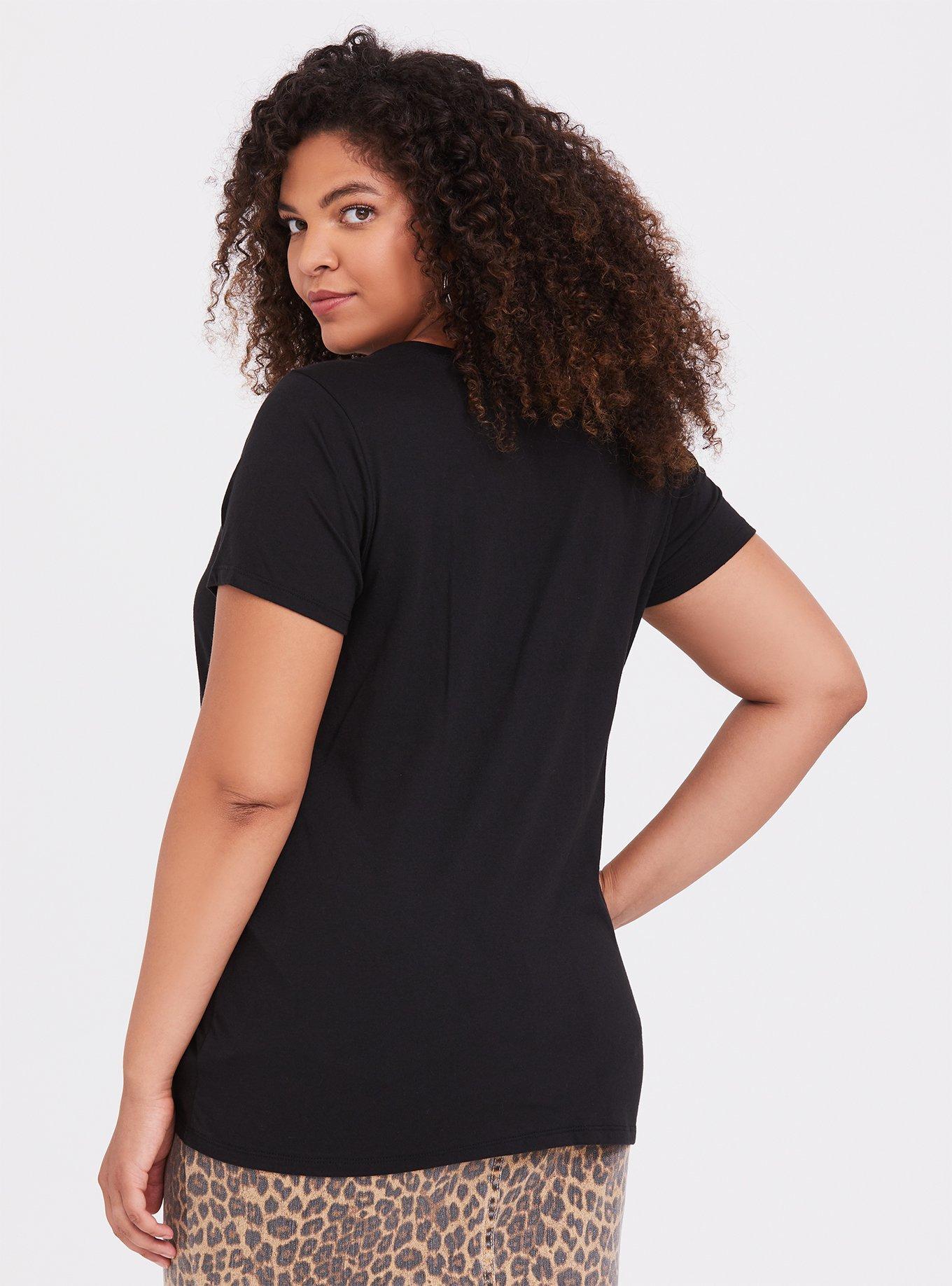 Romeo + Juliet Black Slim Fit Crew Tee, DEEP BLACK, alternate