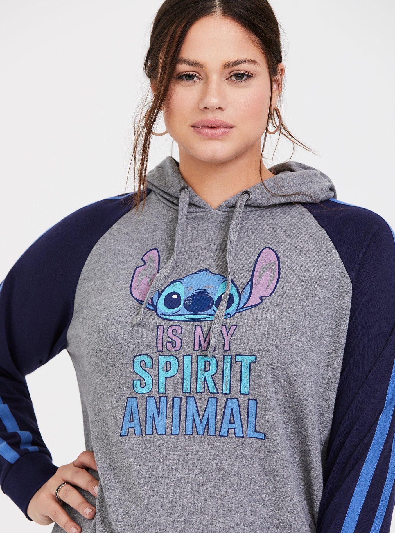 Plus Size - Disney Lilo & Stitch Spirit Animal Raglan Hoodie - Torrid