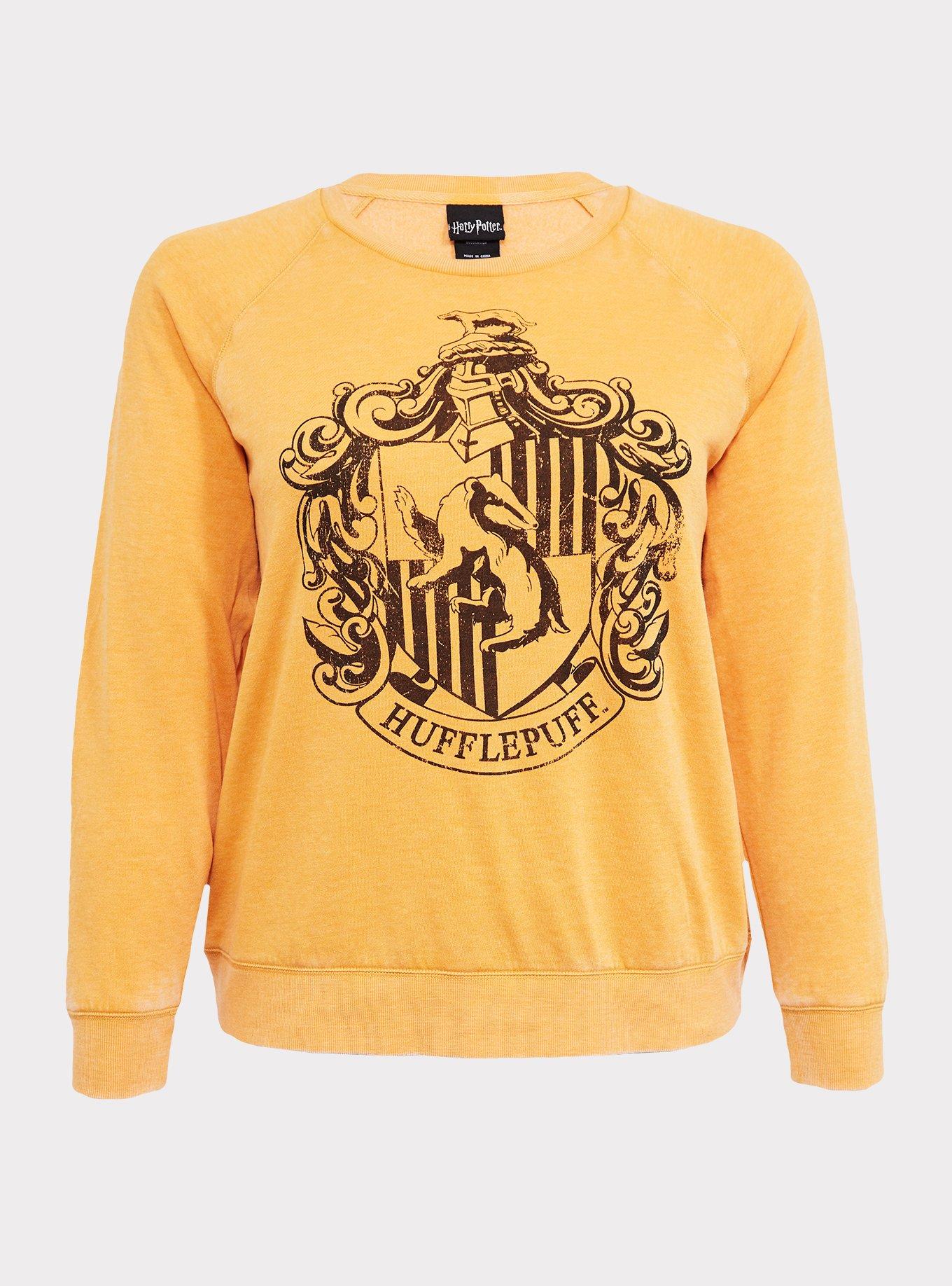 Plus Size Harry Potter Hufflepuff Crest Mustard Yellow Sweatshirt Torrid