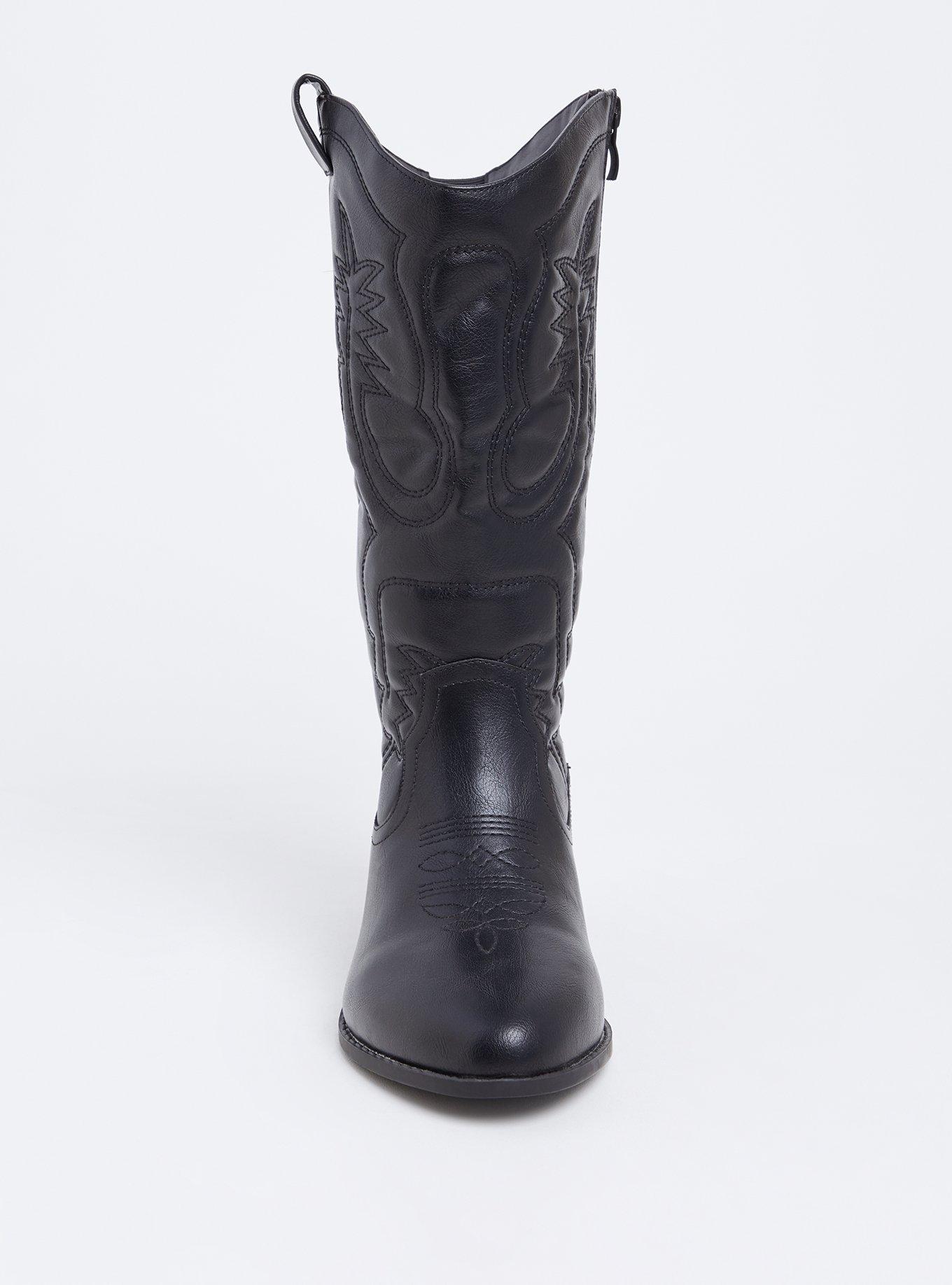 Knee-High Western Boot (WW), BLACK, alternate