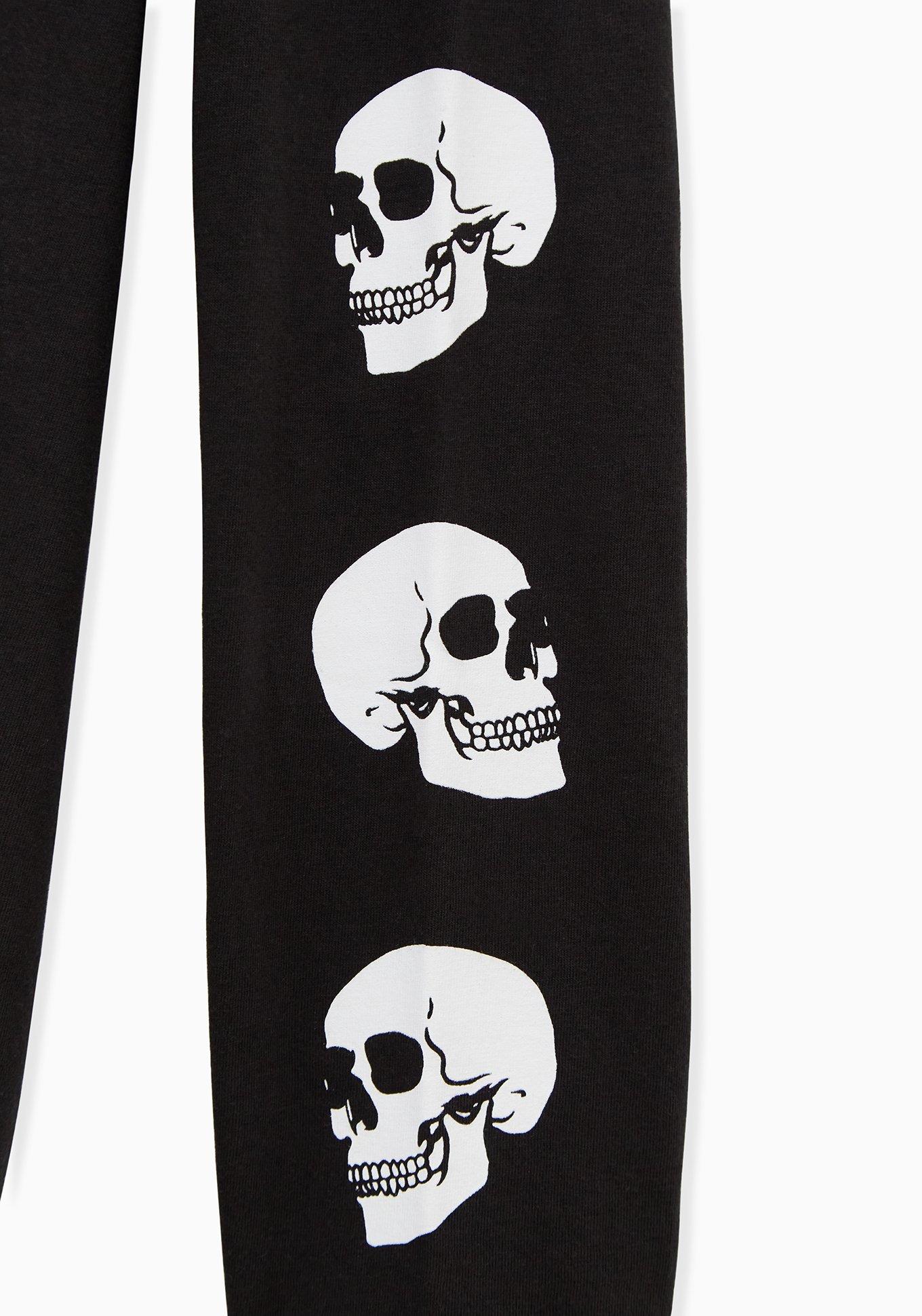 Plus Size - Black Skull Graphic Slim Fit Long Sleeve Tee - Torrid