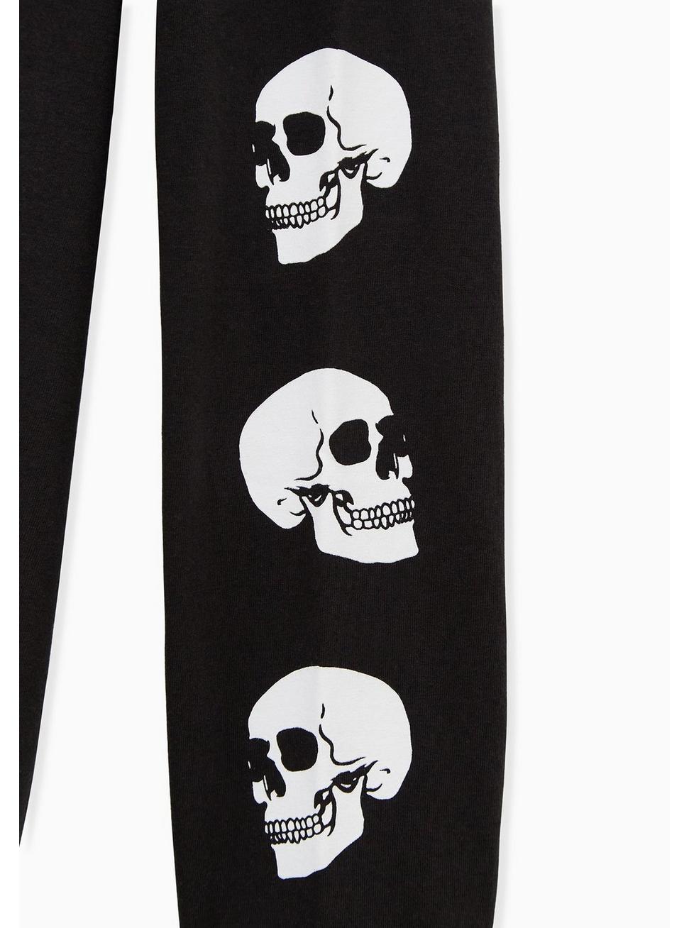 Plus Size - Black Skull Graphic Slim Fit Long Sleeve Tee - Torrid