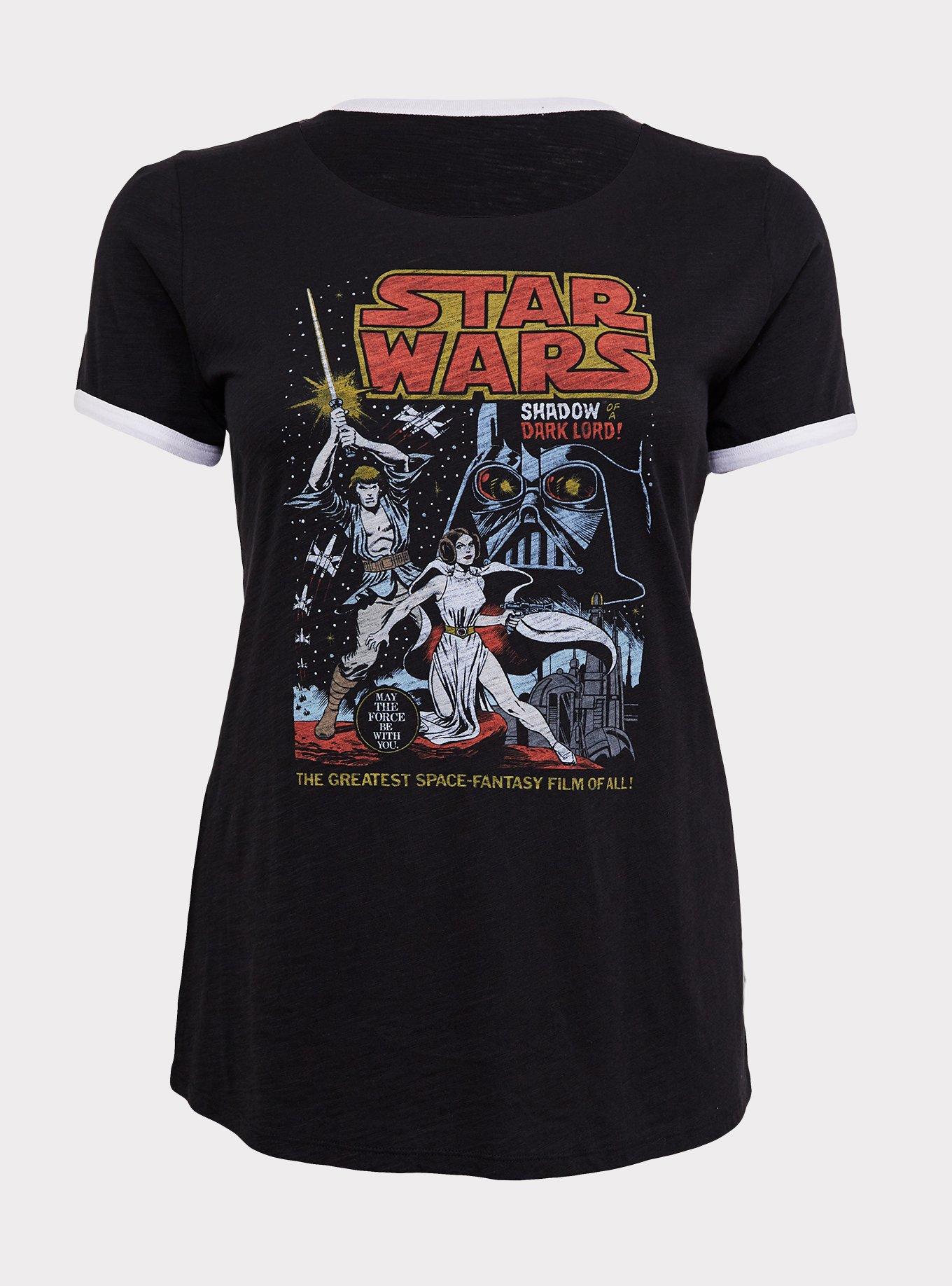 Plus Size - Star Wars Comic Black Ringer Tee - Torrid