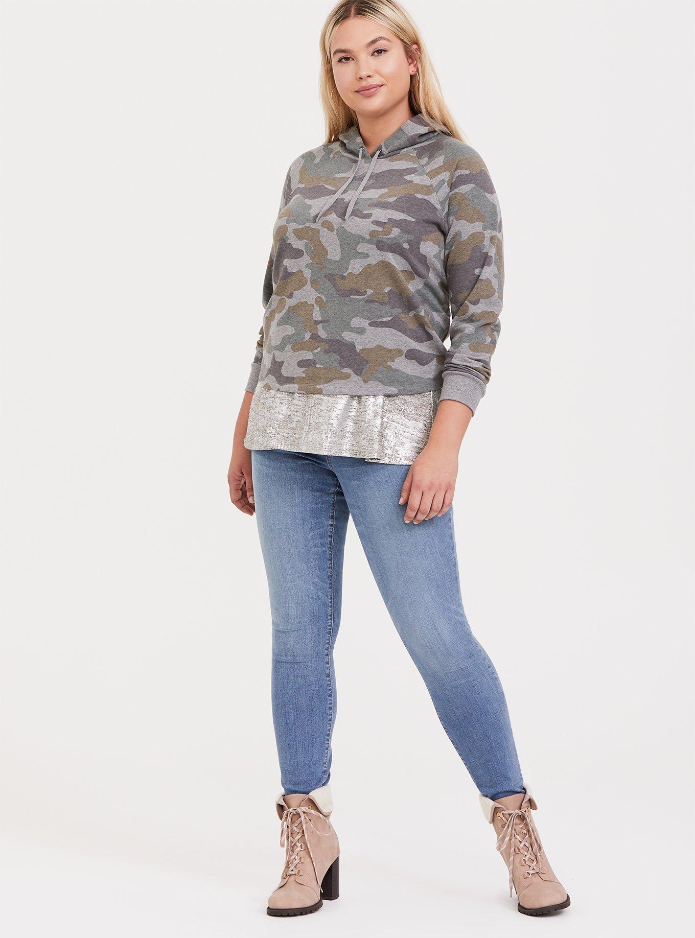 Plus size camo outlet hoodie