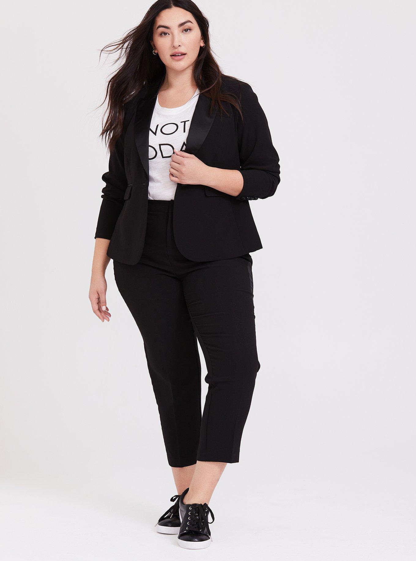 Womens tuxedo best sale pants plus size