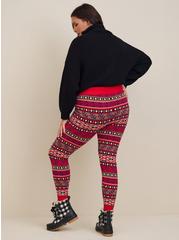 Plus Size Full Length Signature Waist Sweater Legging, TEA BERRY, alternate