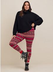 Plus Size Full Length Signature Waist Sweater Legging, TEA BERRY, hi-res