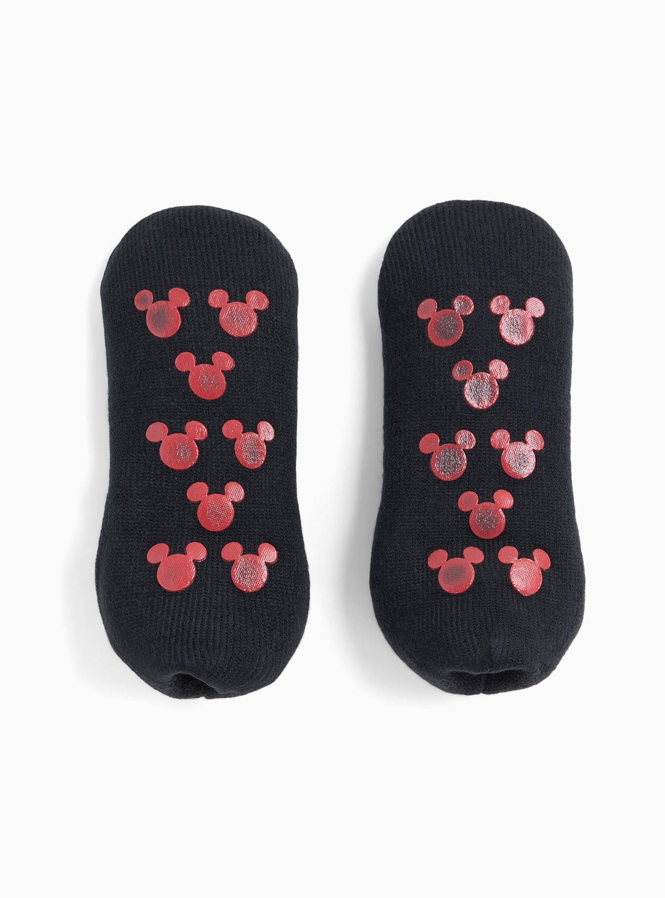 Disney Mickey Mouse Black Knit Slipper Socks, BLACK, alternate