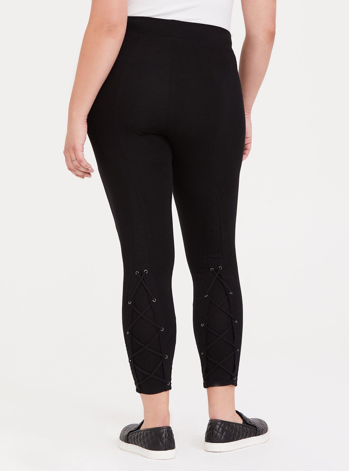 Plus Size Crisscross Back Leggings