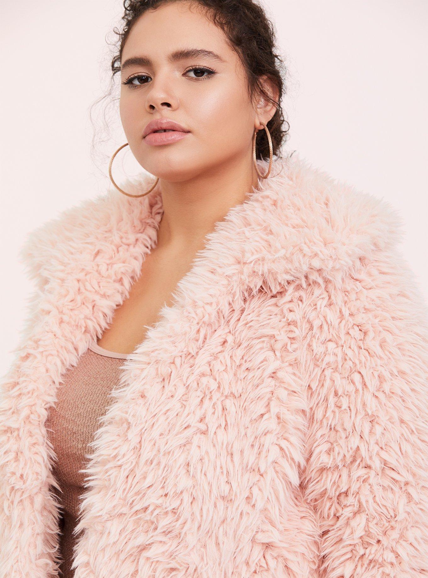 Plus Size Sherpa Crop Jacket, , hi-res