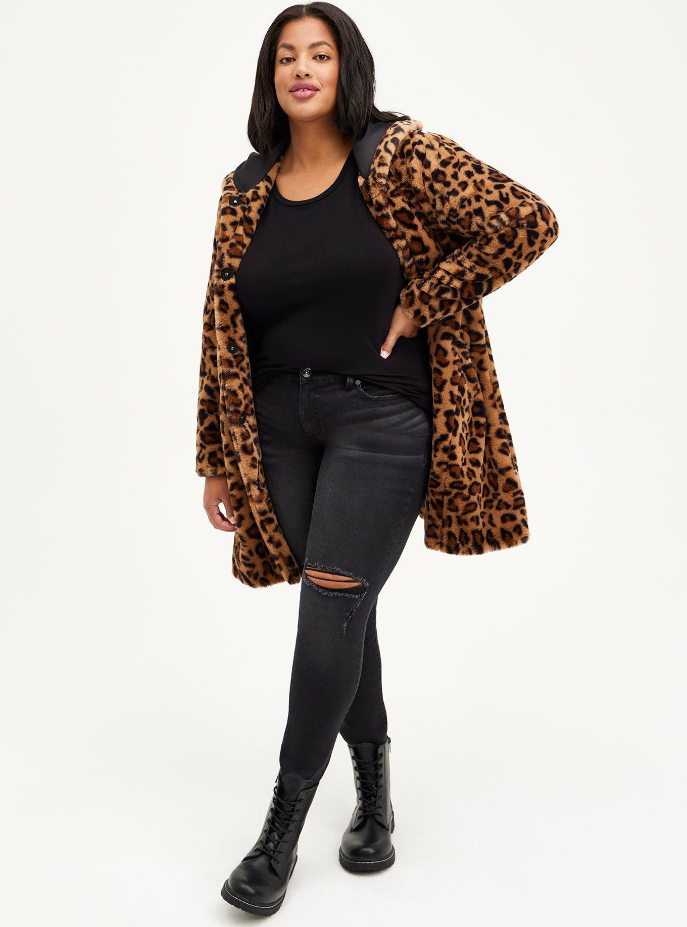 Plus Size - Faux Fur Longline Coat - Torrid