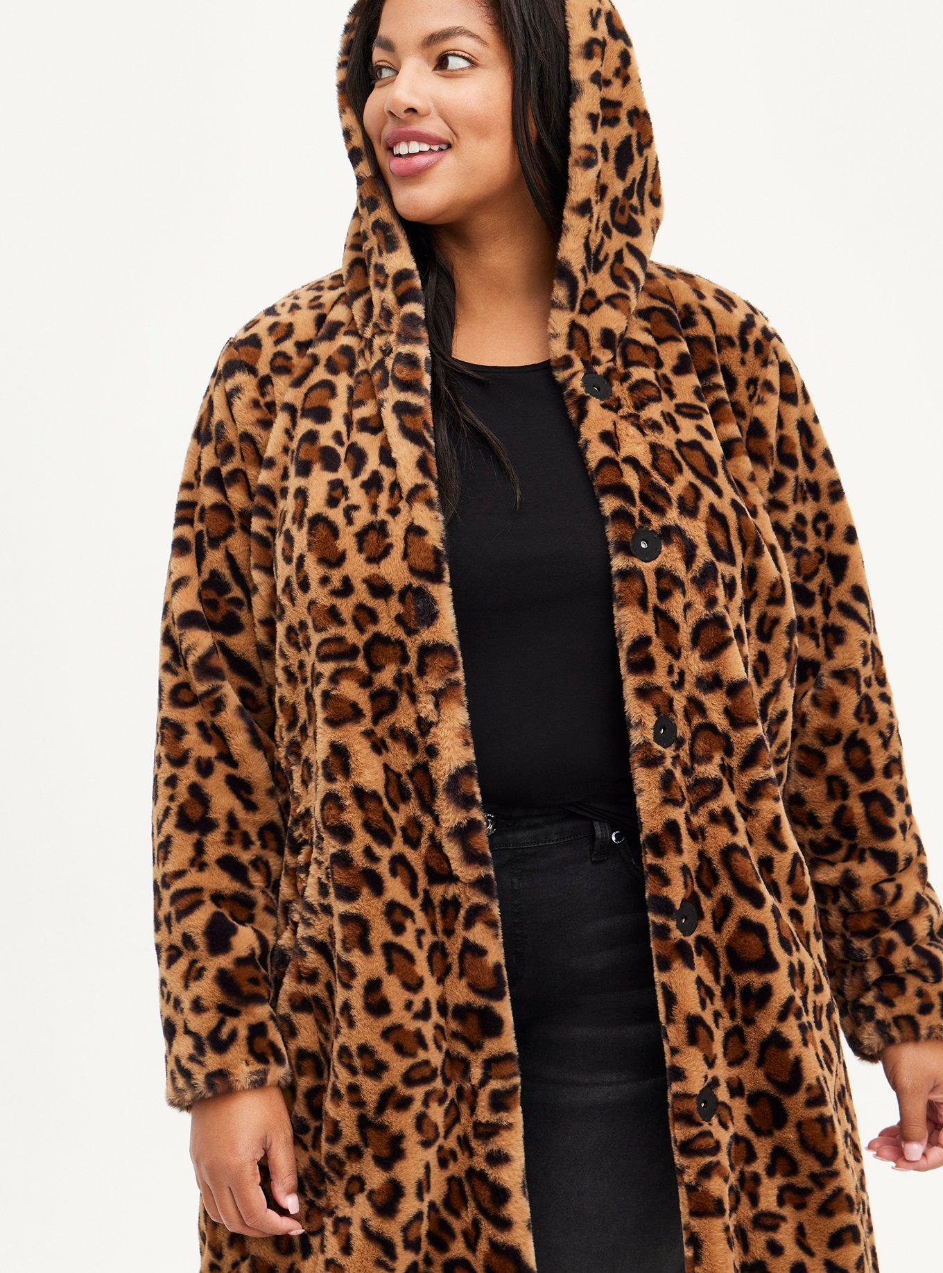 Plus size shop cheetah jacket