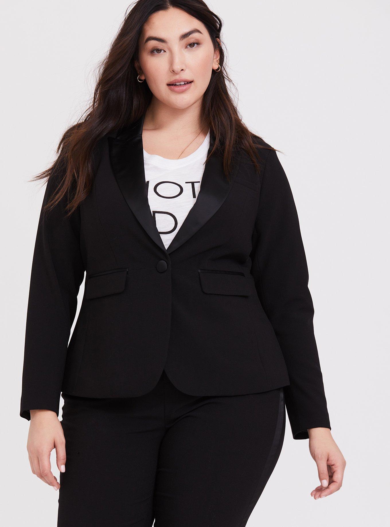 Plus size 2025 tuxedo jacket