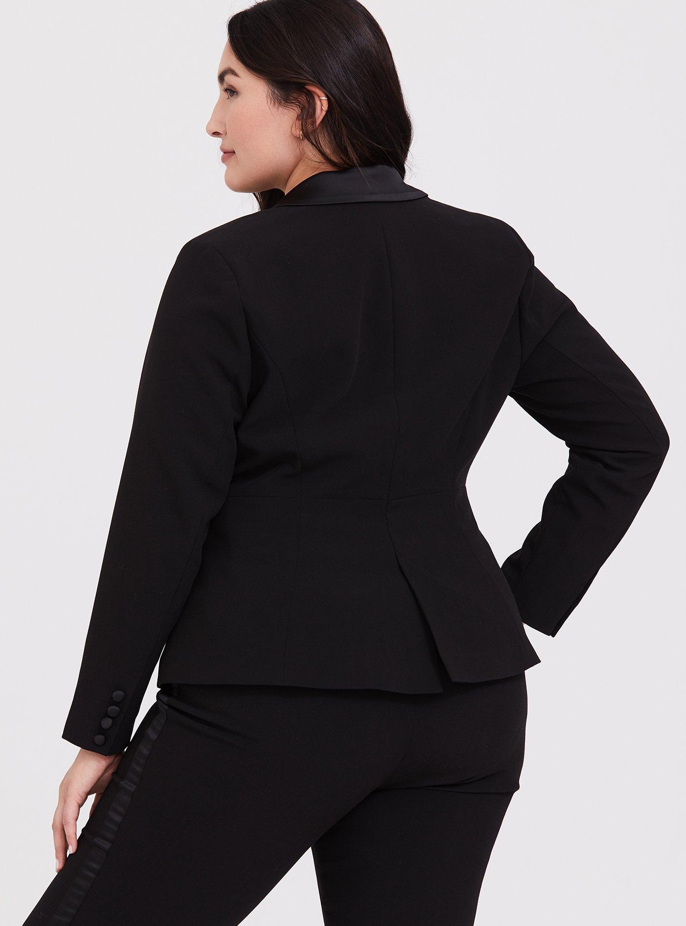 Plus size shop tuxedo blazer