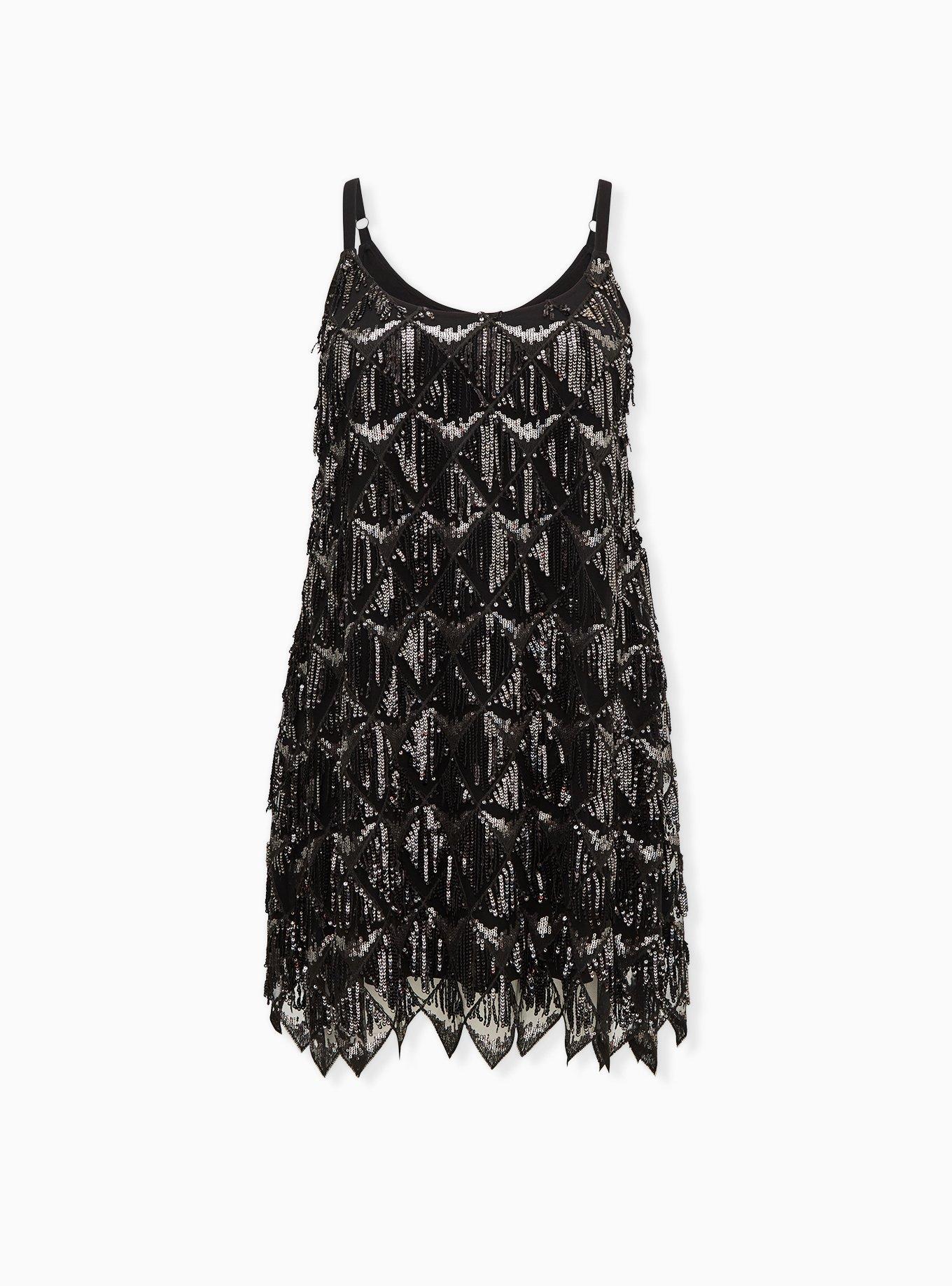 Plus Size Mini Sequin Fringe Dress Torrid