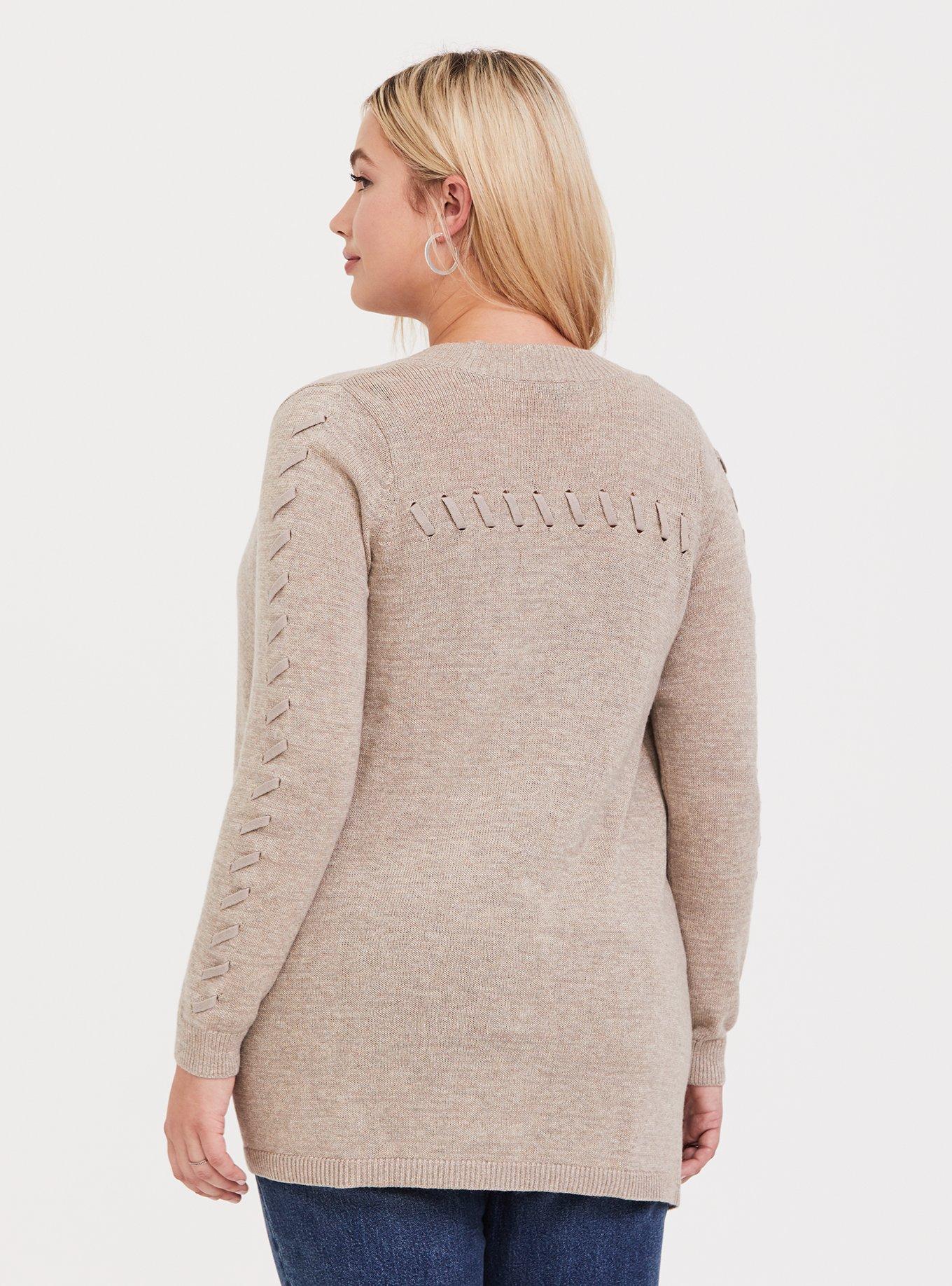 Plus size oatmeal cardigan hotsell