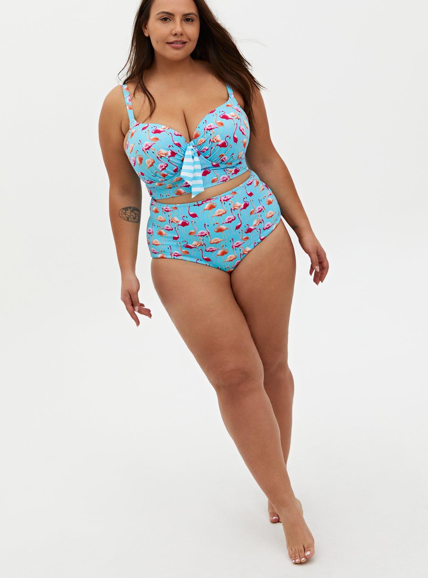 Plus size flamingo bathing on sale suit