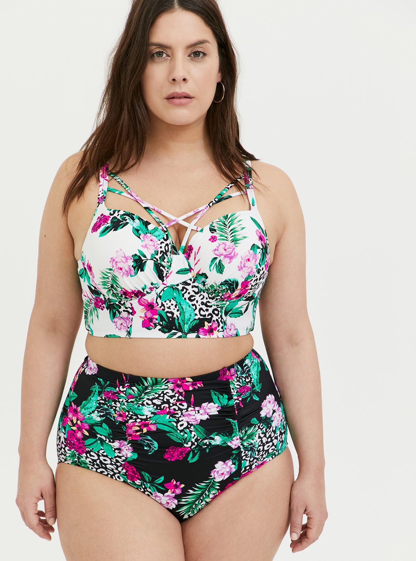 Plus Size - Underwire Strappy Front Bikini Top - Torrid