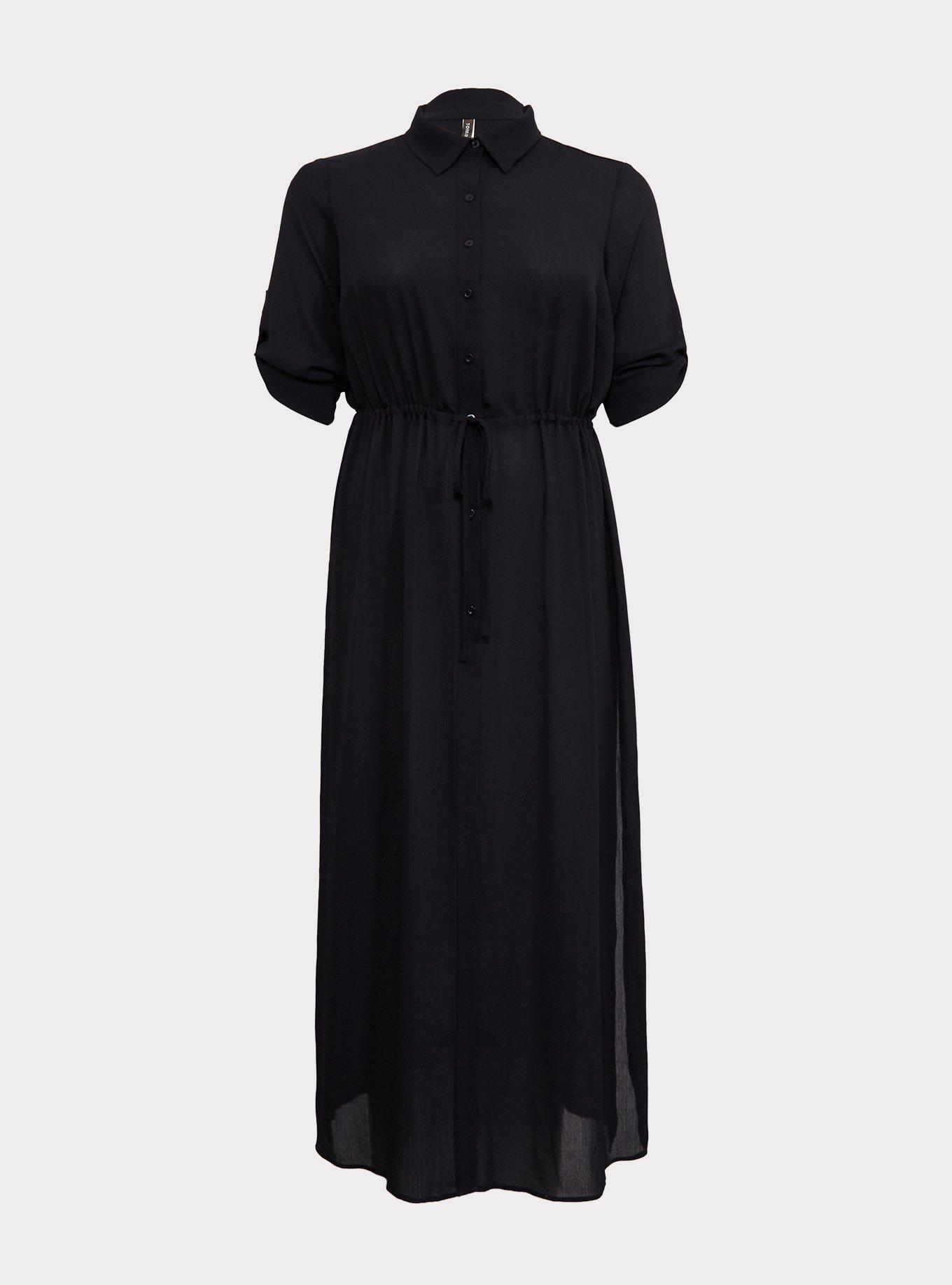 black shirt dress cover up Vix Paula Hermanny Women's Jenne Knit Cover Up - Black