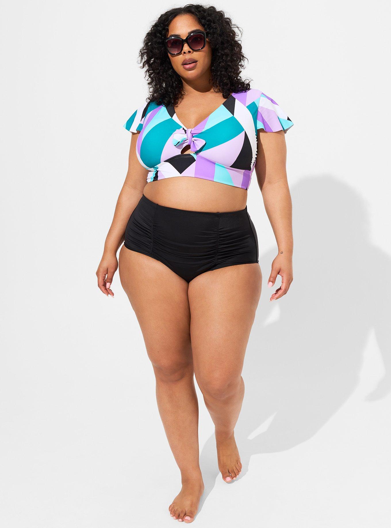 Plus Size - Wireless Flutter Sleeve Bikini Top - Torrid