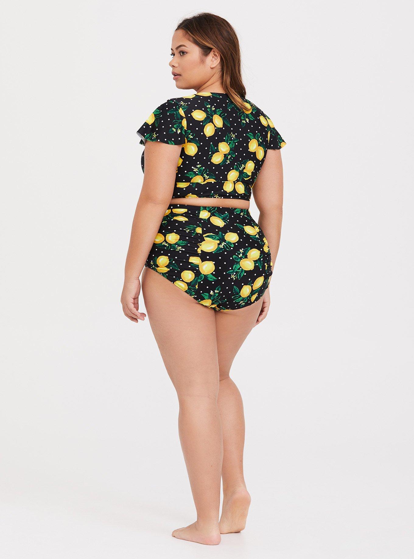 Torrid lemon store swim top