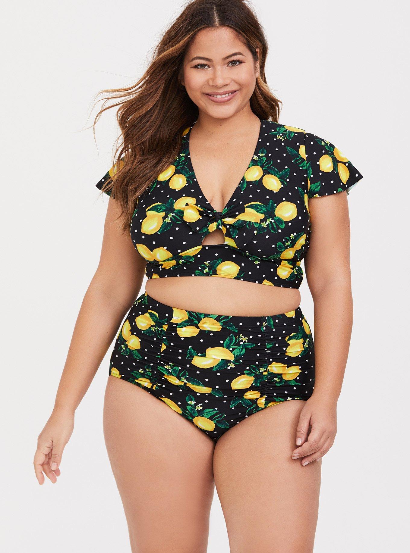 Plus Size Wireless Flutter Sleeve Bikini Top Torrid