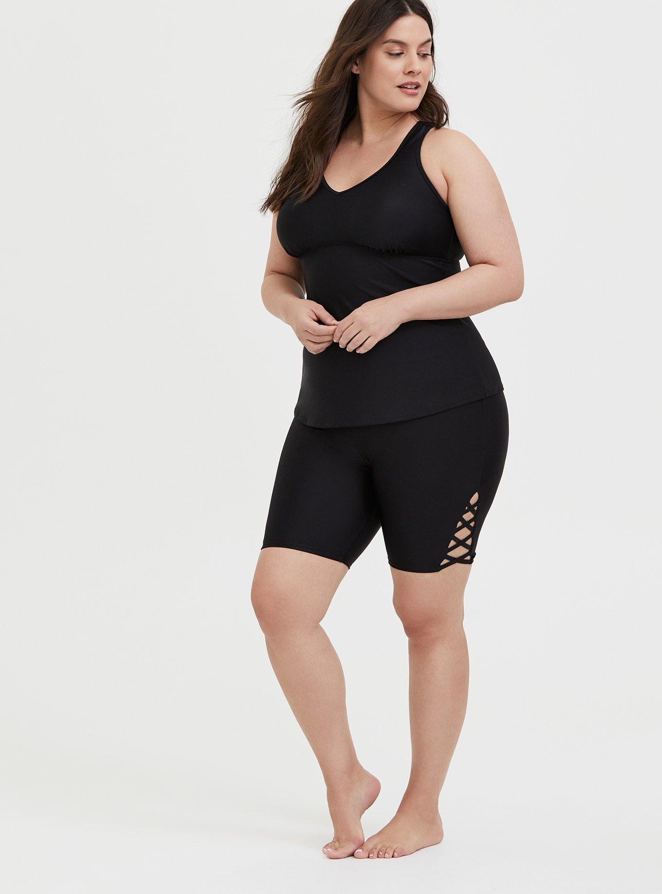 Women's Plus Size Skinny Racerback Tank Top - All in Motion Black 3X 