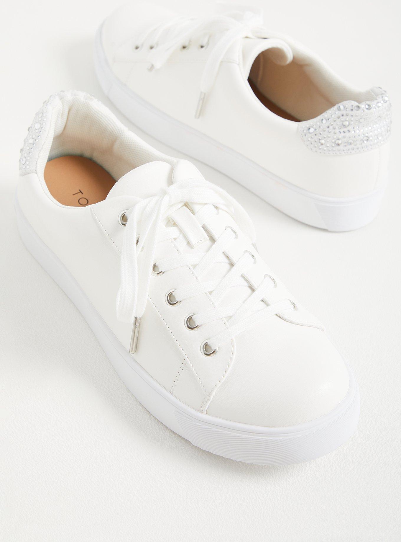 Faux leather sales white sneakers