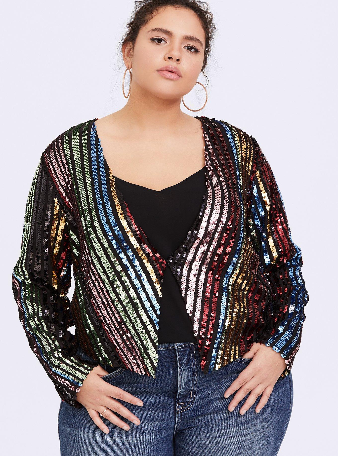 Torrid sequin bomber store jacket