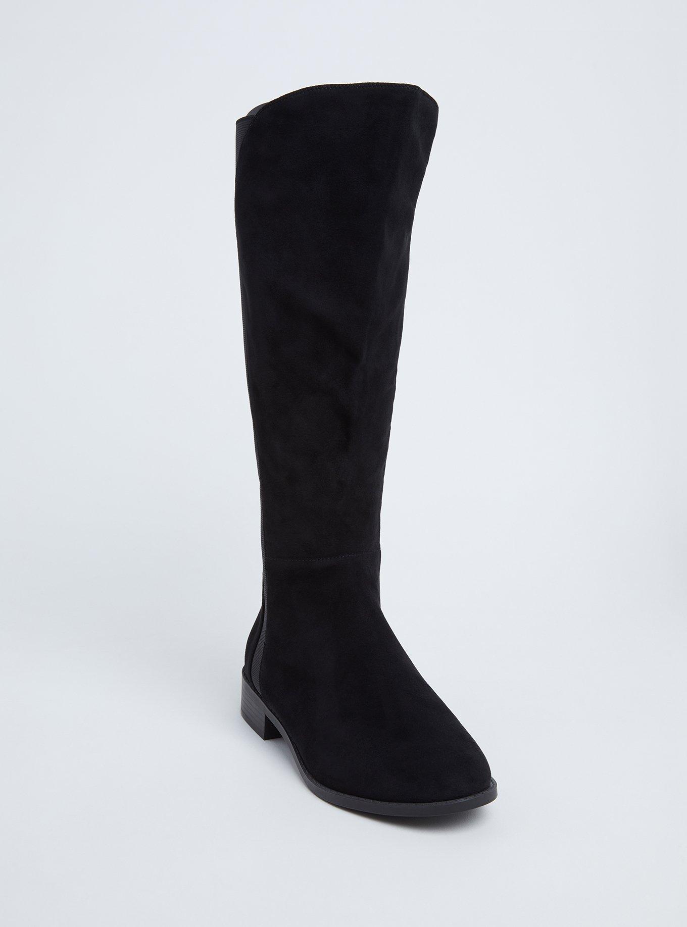 Plus size sale suede boots