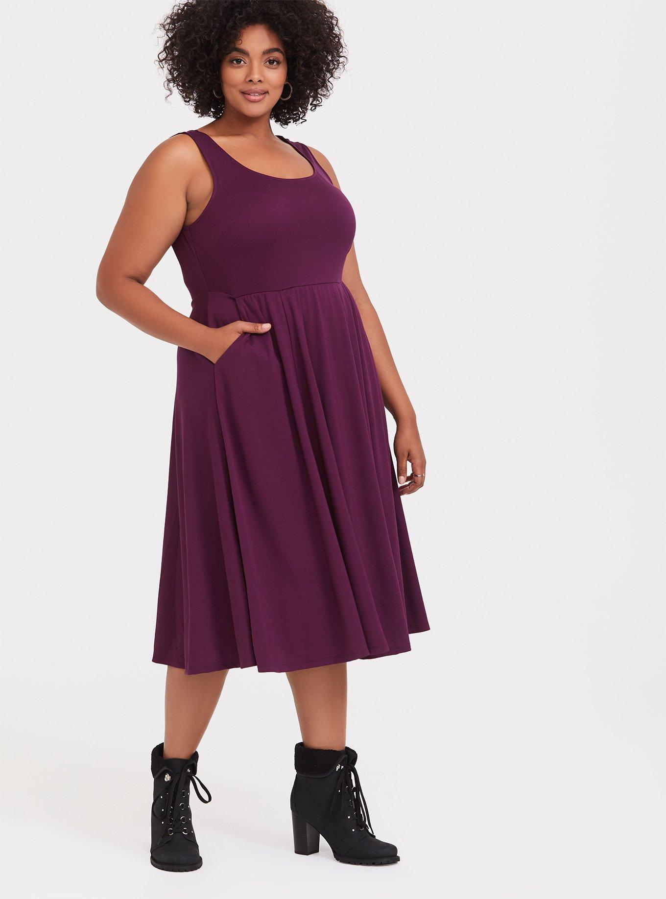 Plus Size - Midi Studio Luxe Ponte Dress - Torrid