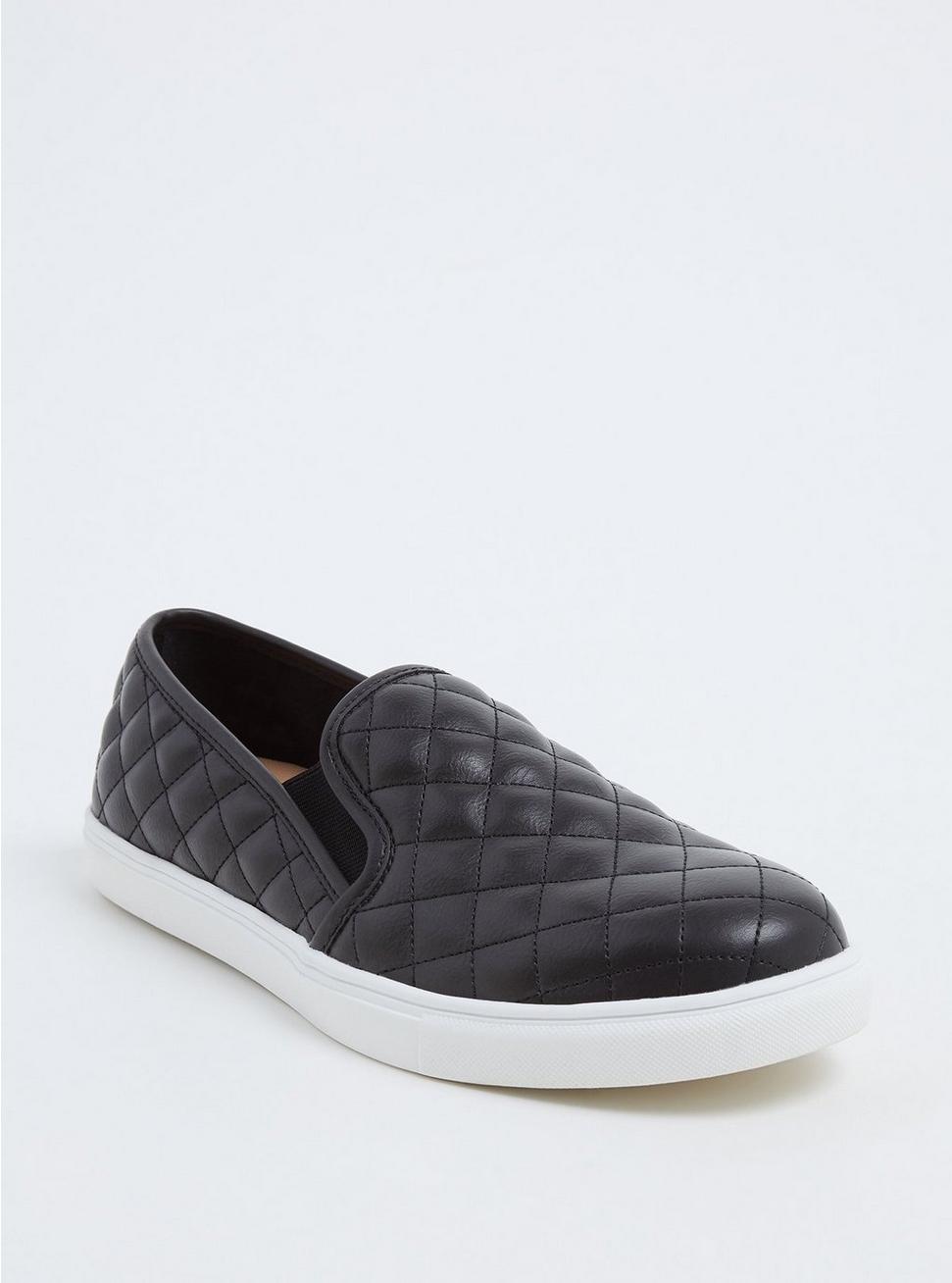 Plus Size Quilted Sneaker (WW), BLACK, hi-res