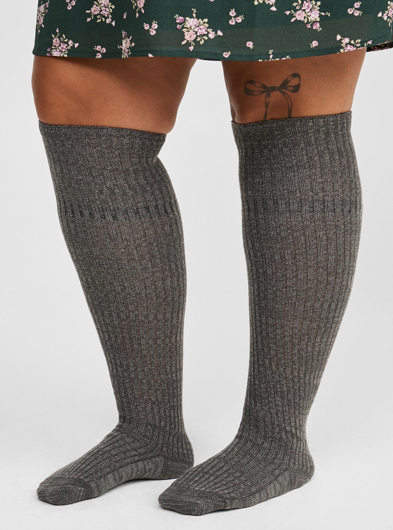 2 Pack Cable Knit Knee-High Sock