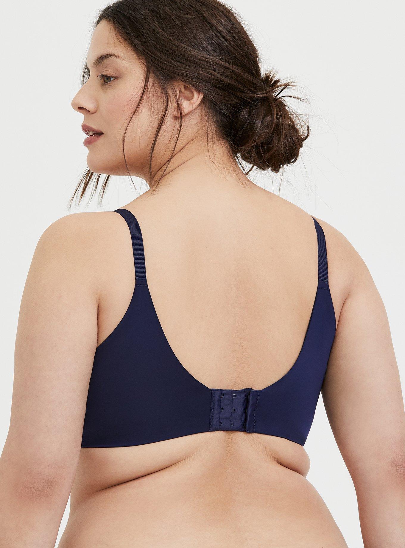 Torrid 40DD NAVY LACE 360° BACK SMOOTHING™ LIGHTLY LINED EVERYDAY WIRE-FREE  BRA
