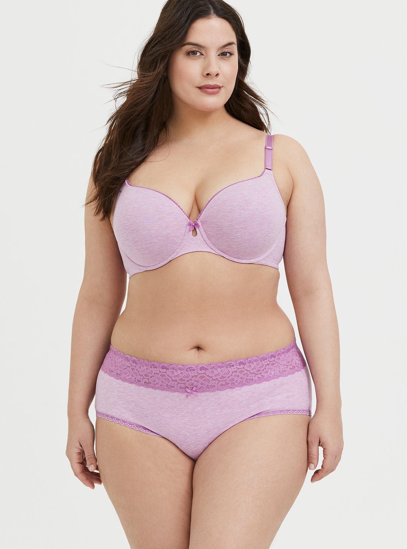 Plus Size - T-Shirt Lightly Lined Heather Cotton 360° Back Smoothing™ Bra -  Torrid