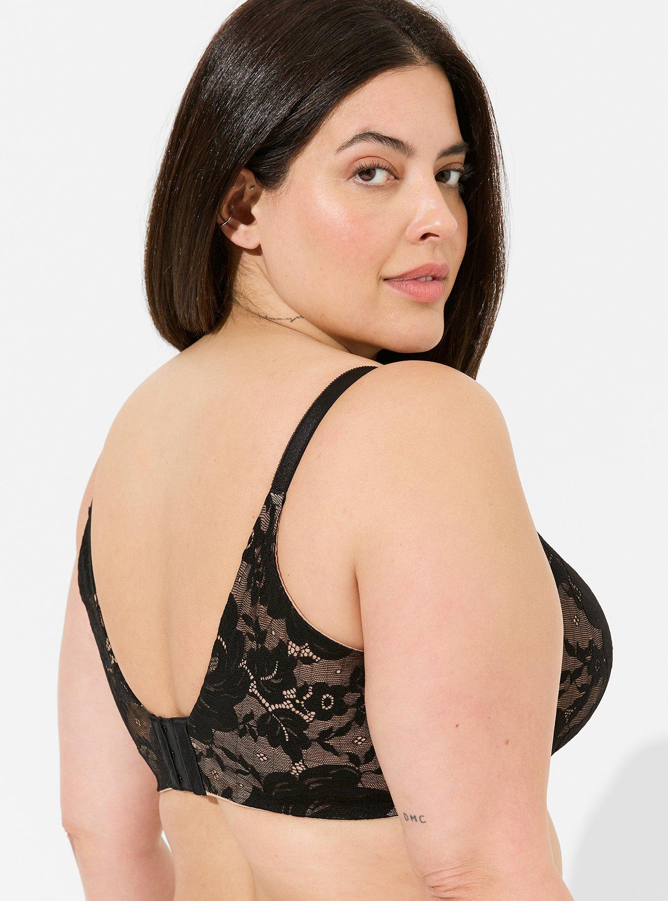 Lightly Lined Full-Coverage Lace Racerback Bra