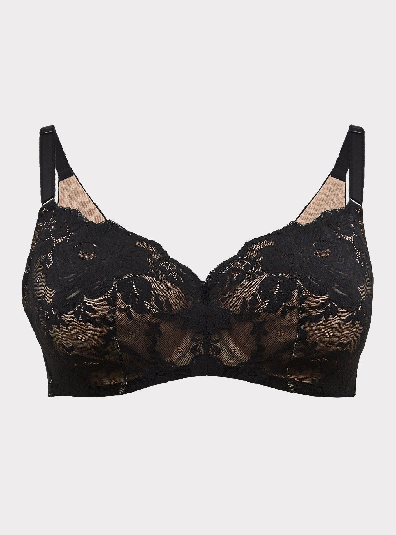 Plus Size - Full-Coverage Balconette Lightly Lined Exploded Floral Lace 360°  Back Smoothing™ Bra - Torrid