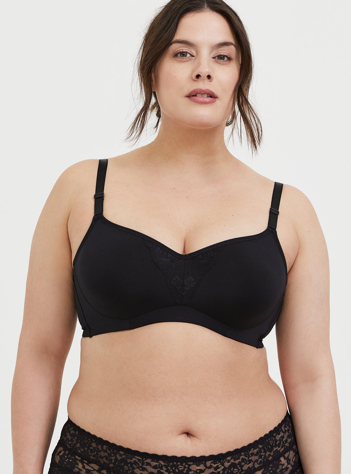 Plus Size - Mid Impact Underwire Lace Inset Sports Bra - Torrid