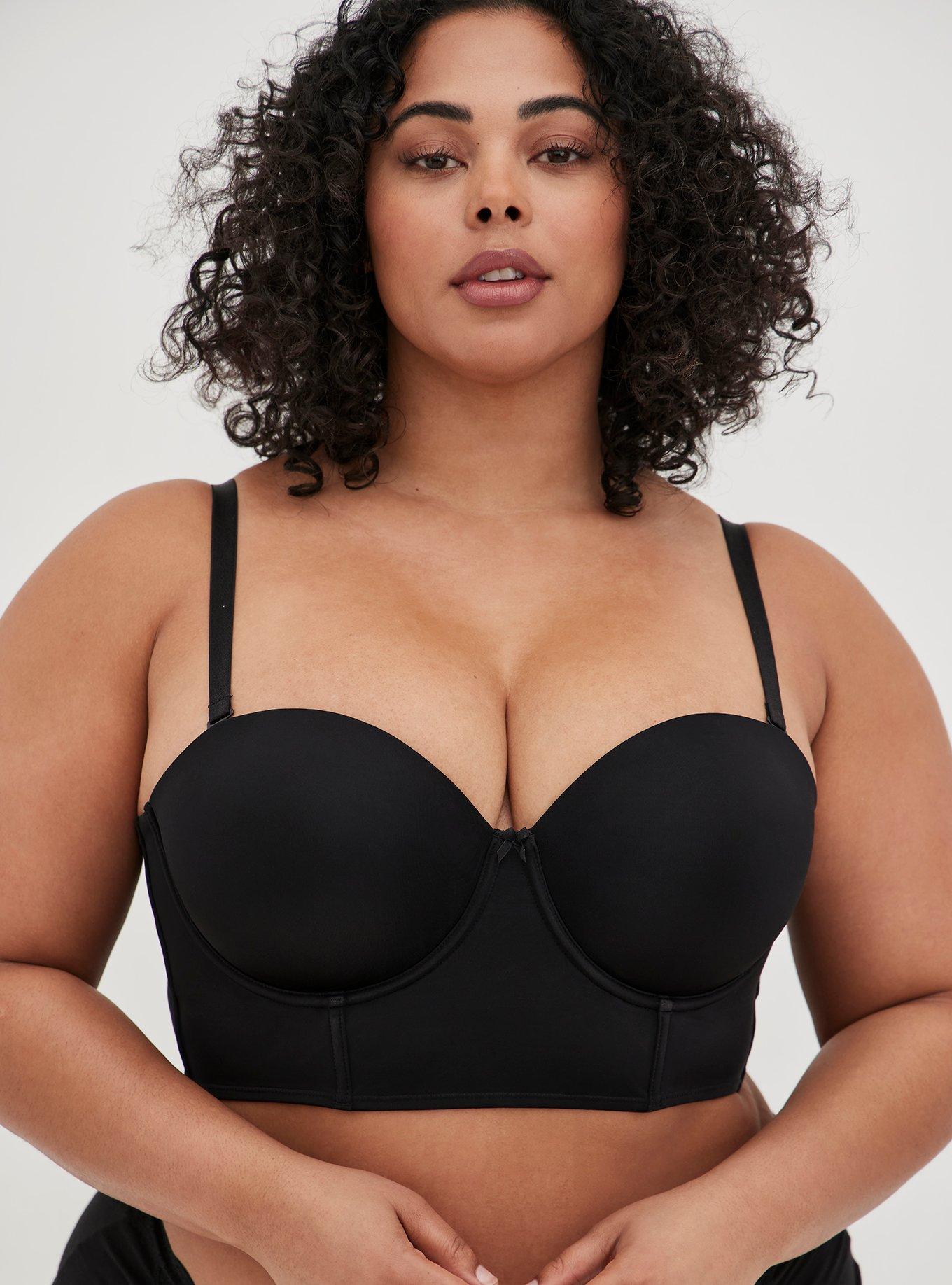 Deyllo Women's Strapless Push Up Full Cup Plus Size Underwire