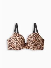 Plus Size T-Shirt Lightly Lined Print 360° Back Smoothing® Bra, FIFTIES LEOPARD BEIGE, hi-res
