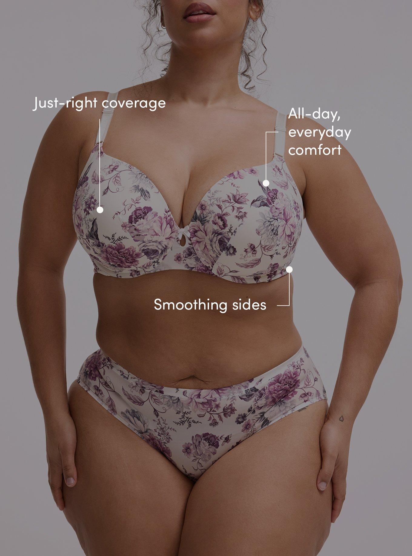 Perfect Coverage Lightly Lined Smooth Bra, DREAM FLORAL, alternate