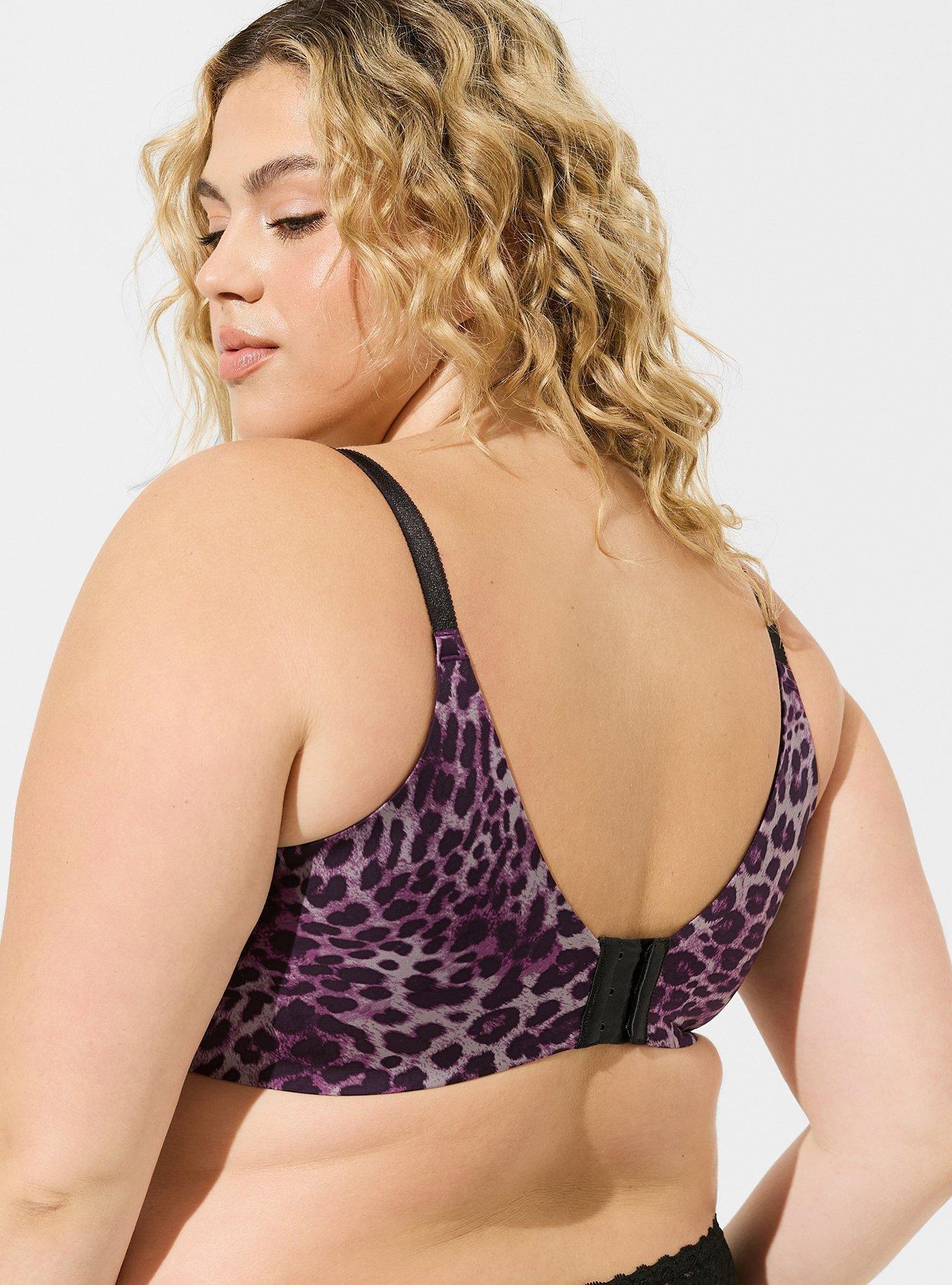 Plus Size - Dark Purple Microfiber & Lace T-Shirt Bra - Torrid