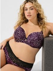 T-Shirt Lightly Lined Print 360° Back Smoothing® Bra, CLASSIC LEOPARD GRAPE ROYALE, hi-res