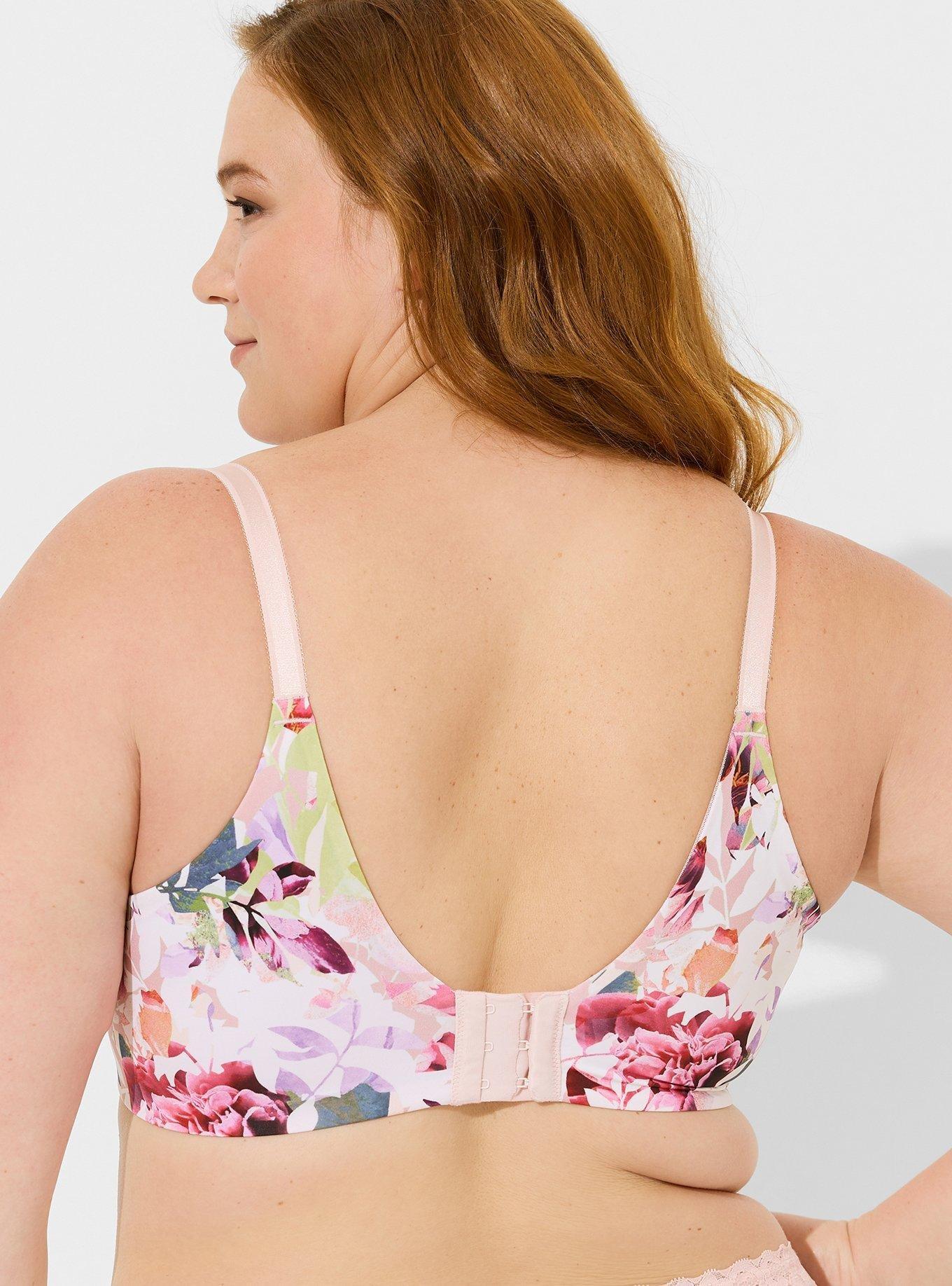 Torrid White Skull Floral & Black Lightly Lined Underwire Sports