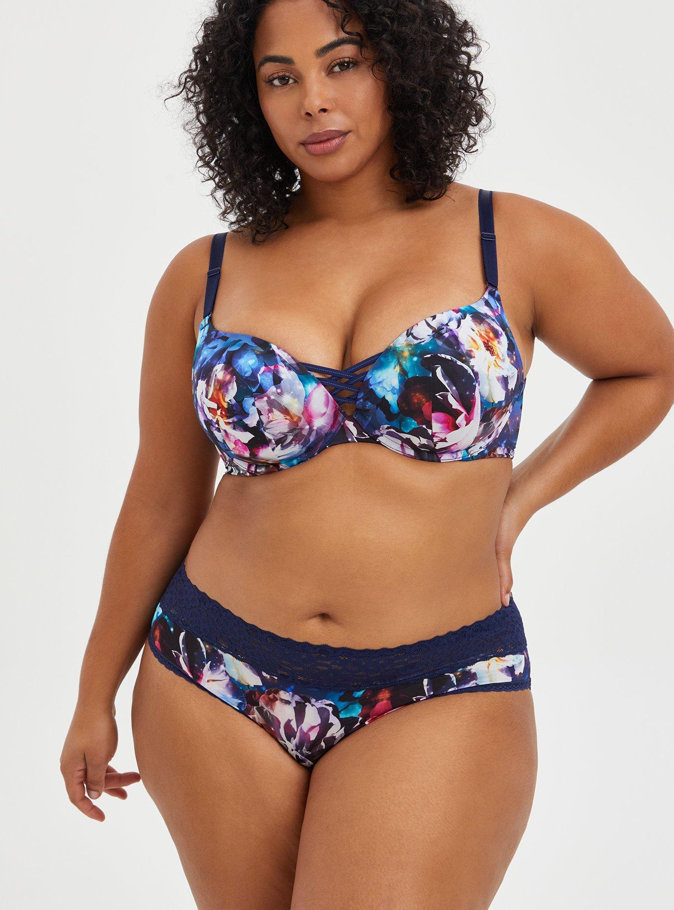 TORRID XO PLUNGE PUSH UP PHOTO FLORAL BRA ** CHOOSE YOUR SIZE **