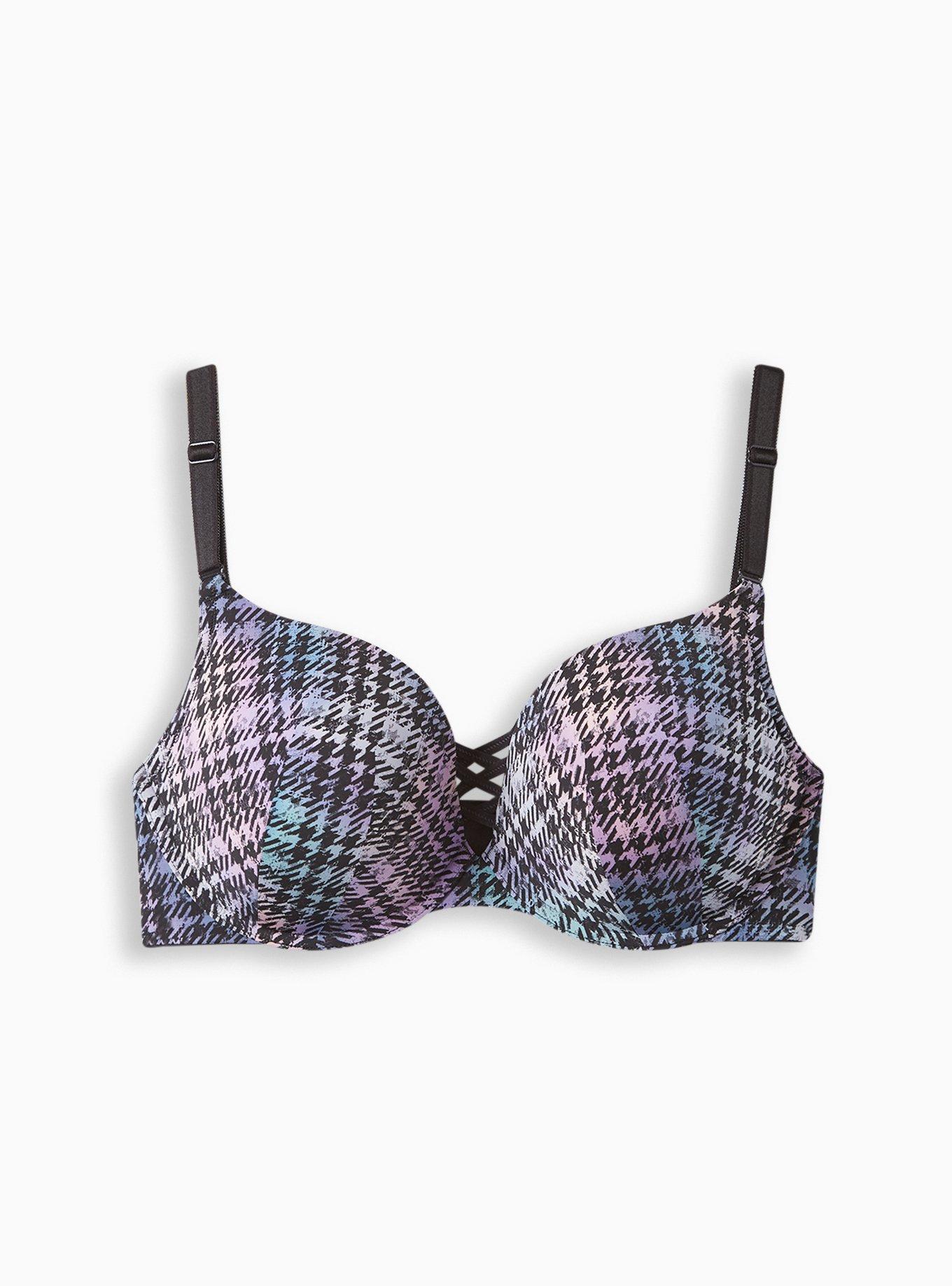 TORRID : Red Plaid 360° Back Smoothing™ XO Push-Up Plunge Bra